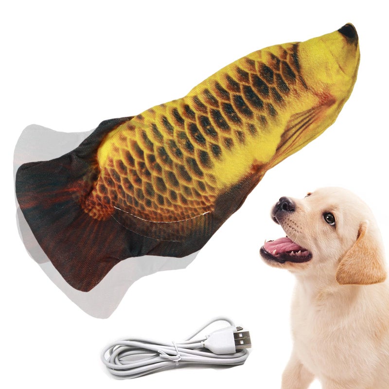 VAIZIQ Realistic Flopping Fish Dog Chew Toy Electric Moving Interactive Pet Toy for Small Medium Dogs Chew Rocking Toy for Indoor Outdoor Exercise - Image 2