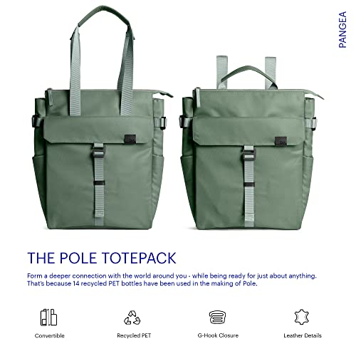 DailyObjects Pet Kelp Pole Convertible Totepack (Tote Bag + Backpack)|Fits Any Laptop Upto 14 Inches |Spacious & Sturdy | Lightweight Shoulder Handbag Wih Laptop Compartment, Olive - Image 2