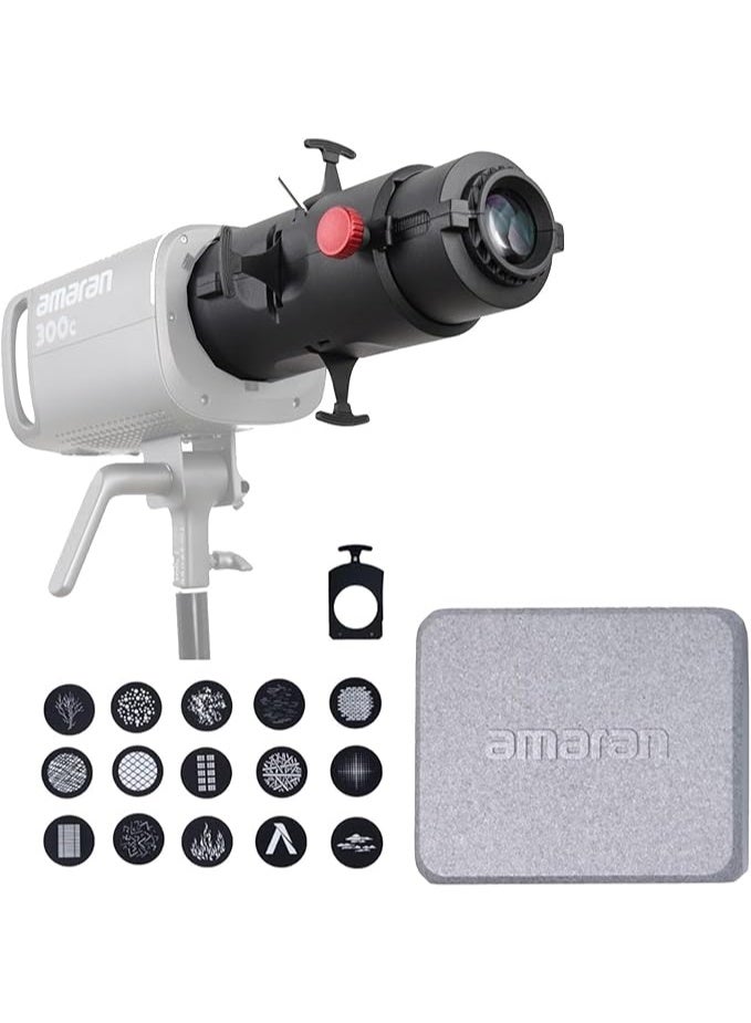 أبتشر Aputure Amaran Spotlight SE 36° Lens Kit، مجموعة عدسات إسقاط 36° لمصابيح Bowens Mount مثل Amaran 300C، Amaran 150C، Amaran 200X, S 60X S, Aputure 300X وغيرها من المصابيح ذات القدرة التي لا تتجاوز 300 وات. - Image 1
