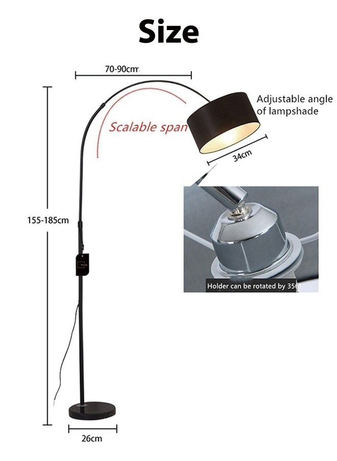 Nordic minimalist three-color eye-protecting floor lamp with remote control