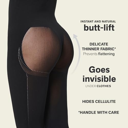 Leonisa Invisible High Waisted Bodysuit Thigh Leg Butt Lifter Shapewear - Full Body Shaper Tummy Control for Women Black - Image 3