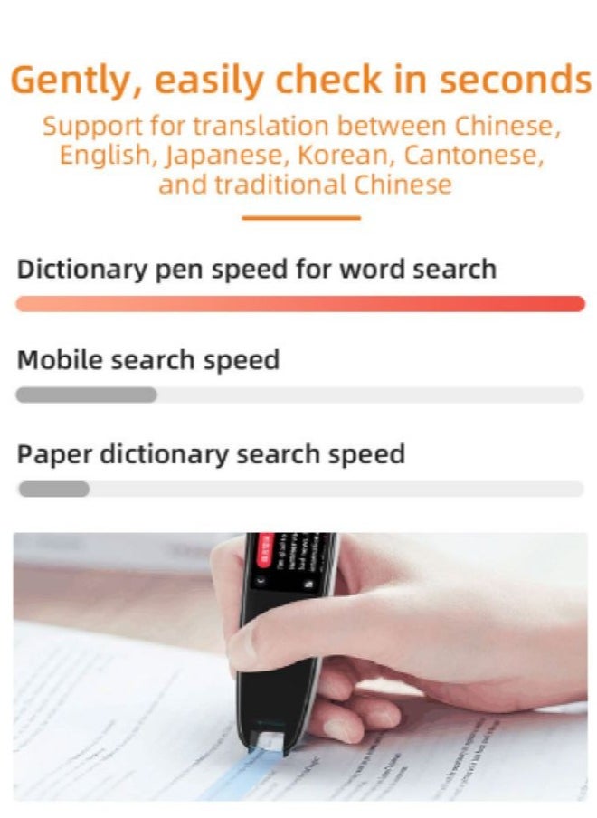 Gasin - AI Language Translator & Electronic Dictionary – Real-Time Voice Translation into Arabic and 60+ Languages, Supports Online Instant Translation, Equipped with Scanning and Reading Functions - Image 1
