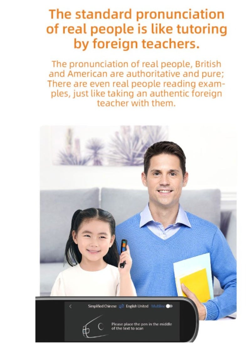 Gasin - AI Language Translator & Electronic Dictionary – Real-Time Voice Translation into Arabic and 60+ Languages, Supports Online Instant Translation, Equipped with Scanning and Reading Functions - Image 1