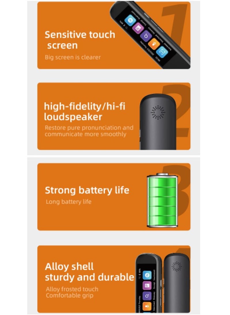 Gasin - AI Language Translator & Electronic Dictionary – Real-Time Voice Translation into Arabic and 60+ Languages, Supports Online Instant Translation, Equipped with Scanning and Reading Functions - Image 1