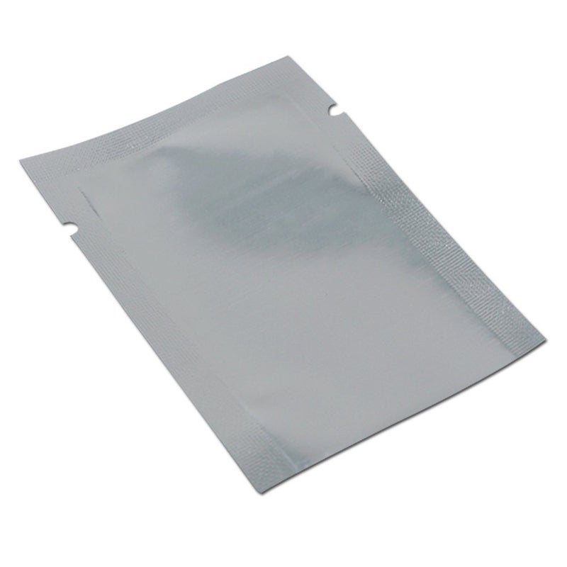 MITOB Silver Aluminum Foil Pouch Heat Seal Front Window Plastic Mini Open Top Flat Vacuum Packaging Mylar Bag Food Small Sample Mylar Storage with Tear Notch (200  1.9x2.7 inch) - Image 4