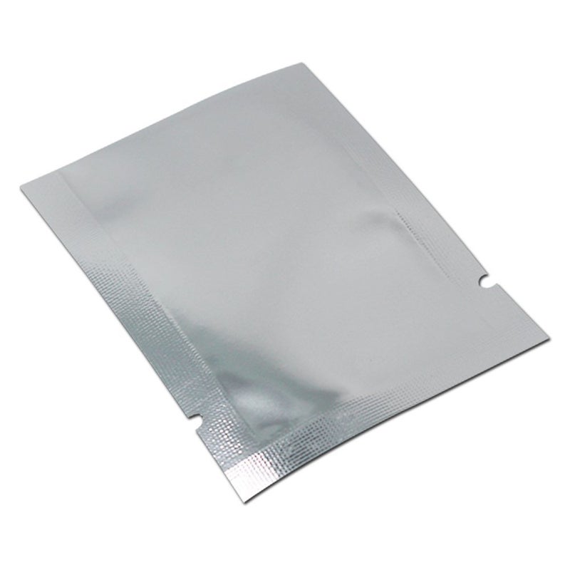 MITOB Silver Aluminum Foil Pouch Heat Seal Front Window Plastic Mini Open Top Flat Vacuum Packaging Mylar Bag Food Small Sample Mylar Storage with Tear Notch (200  1.9x2.7 inch) - Image 5