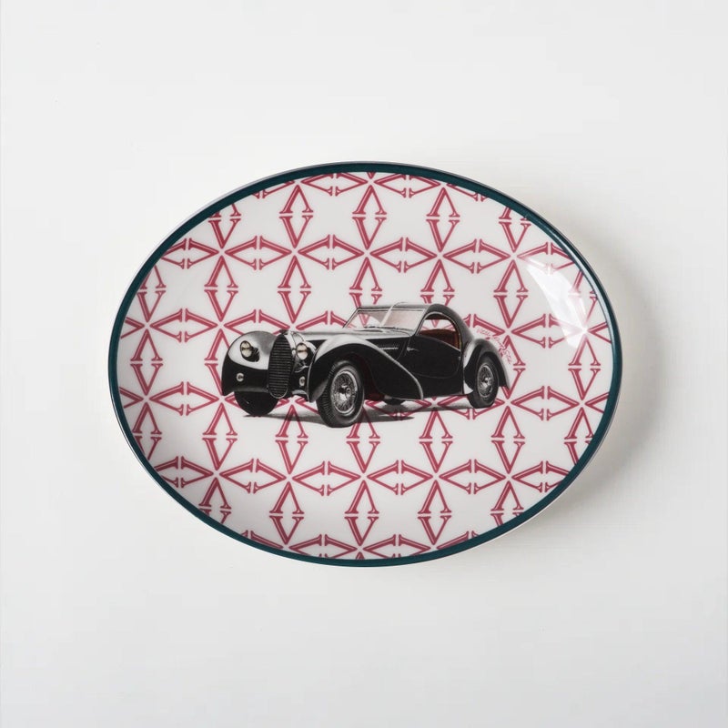 VITELLI DESIGN STUDIO Classic Cars 40's 21 Cm Porcelain Boat Plate - Image 1