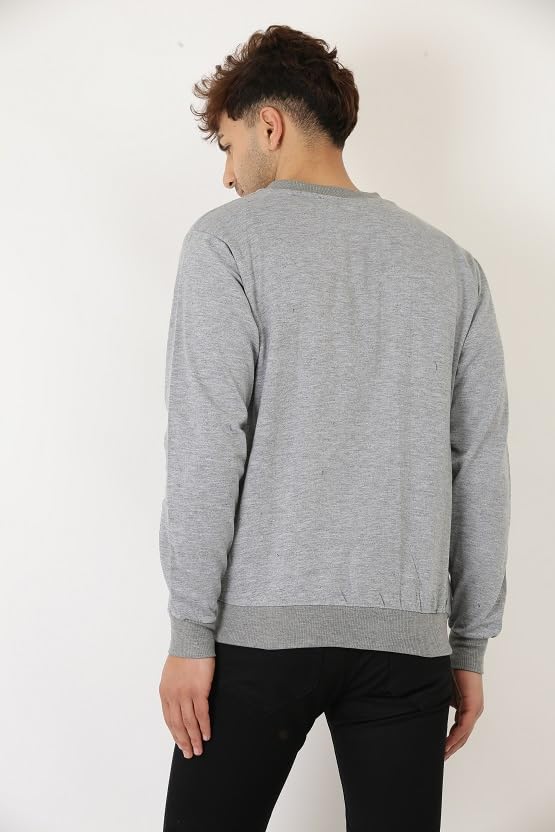 LEOTUDE Full Sleeve Loopknit Regular Fit Bomber Jacket For Men (ZIPPER02_P_Grey_2XL) - Image 3