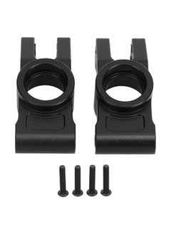 2Pcs RC Rear Axle Carrier Aluminum Alloy Stable RC Car Axle Hub Carrier Replacement for MJC 1/14 14210/14209 Black