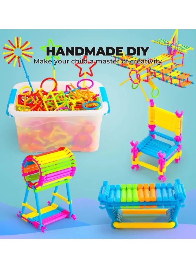 F.A.M.S Smart Magic Plastic Interlocking Sticks & Pipes Children DIY Educational Puzzle Creative Toy for Boy and Girl - Image 3