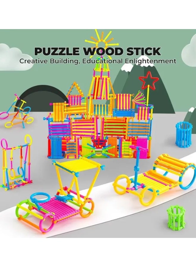 F.A.M.S Smart Magic Plastic Interlocking Sticks & Pipes Children DIY Educational Puzzle Creative Toy for Boy and Girl - Image 4