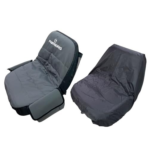 POWERWORKS Lawn Mower Seat Cover Waterproof Cover Kit Fits for Riding Lawn MowerMedium - Image 1
