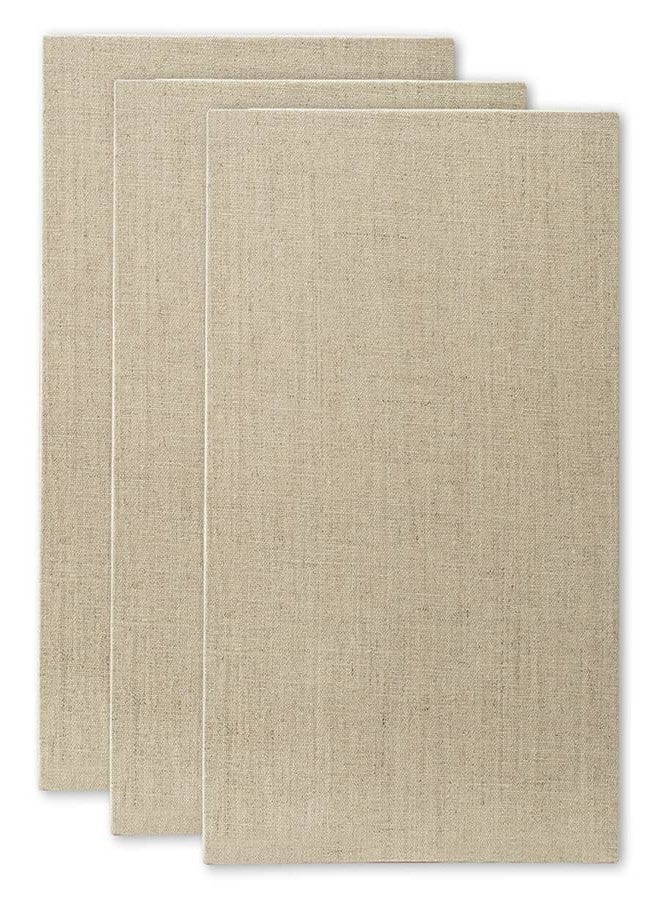 Senso Clear Primed Linen Panels - 8x10-3 Pack of Panels for Painting Oils, Acrylics, Pastels and More - Image 1