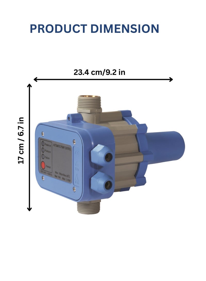 MODI Automatic Water Pump Pressure Controller 220-240V Electronic Pump Control Switch with Dry Run Protection for Home Booster Pump Garden Irrigation System - Image 2