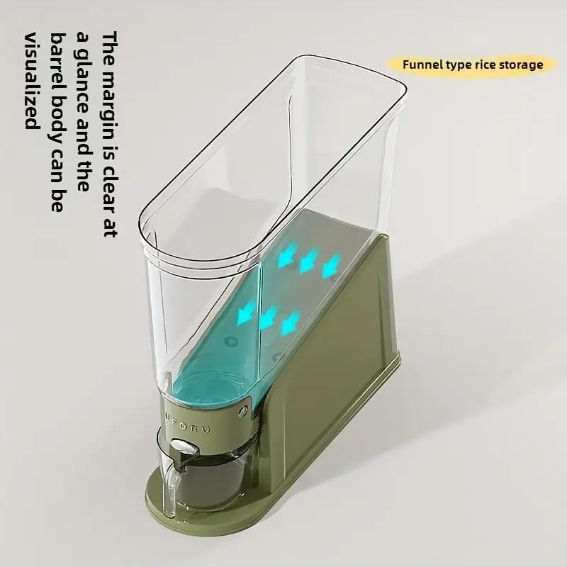 EVVIX حاوية أرز محكمة الإغلاق – صندوق تخزين حبوب خالي من BPA مع زر ضغط واحد، ختم مقاوم للآفات، خزان شفاف مرئي لمخزن المطبخ للأرز، الفاصوليا، القمح، الشوفان والحبوب - Image 5