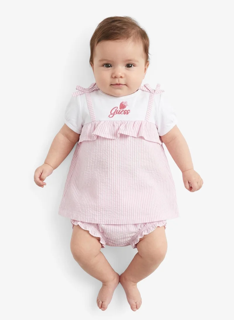 GUESS Infant Graphic Short Sleeve Mini Dress With Panties