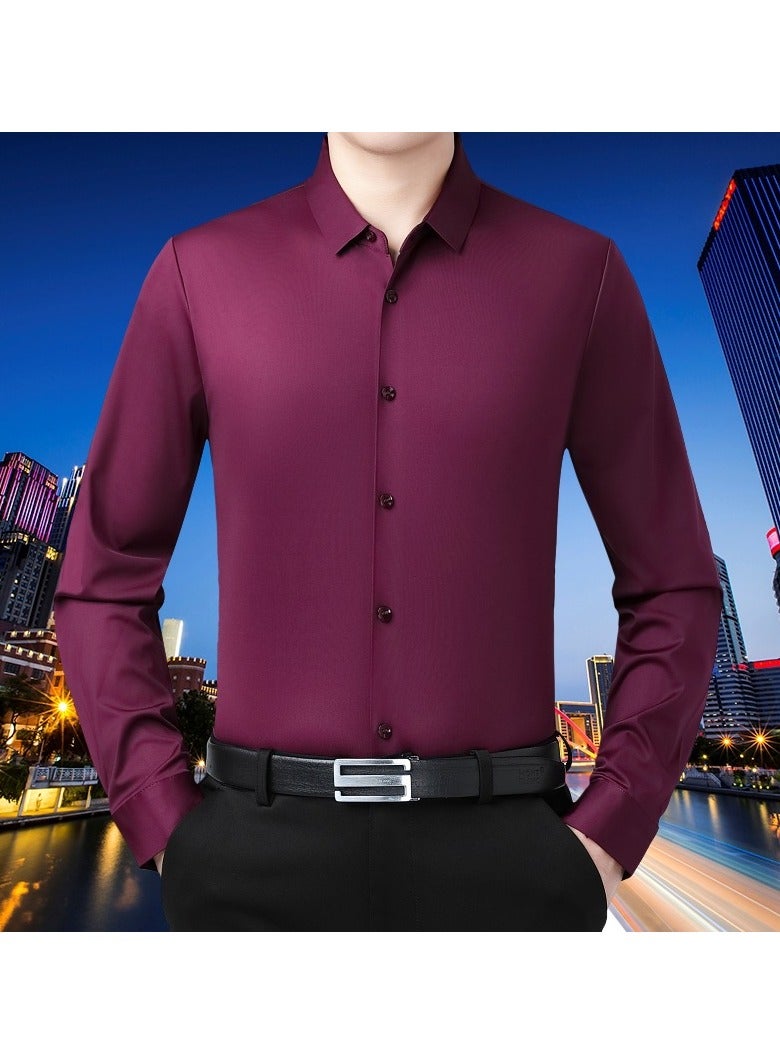 Shougu New Silk Business Casual Long Sleeved Shirt  - Image 1