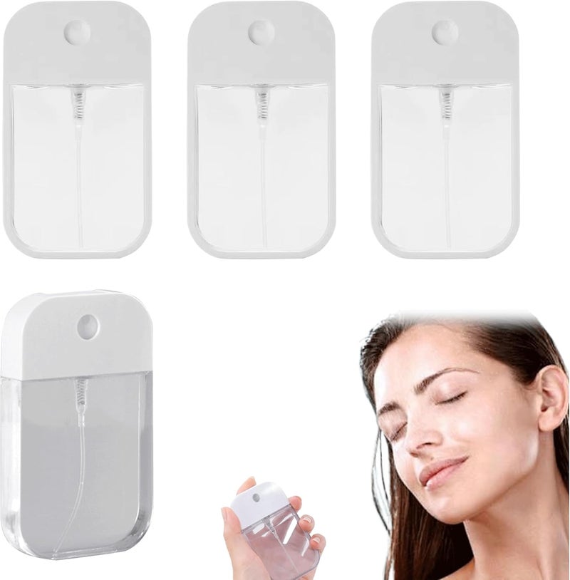 4PCS 50ml Clear Plastic Travel Spray Bottle Portable Perfume Atomiser Refillable Empty Bottle for Vacation Business Trip
