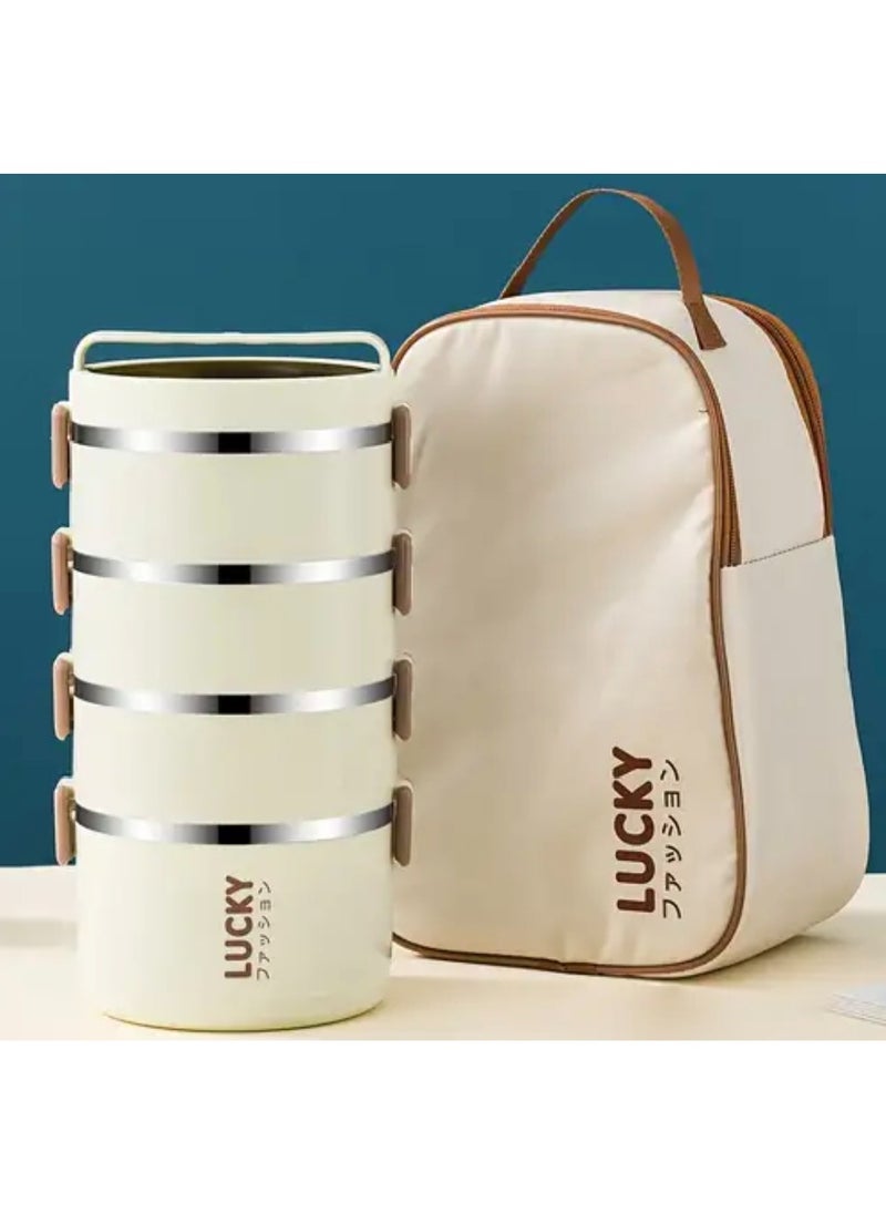 Generic - Large Divided Portable Lunch Box with Insulated Stainless Steel Soup Bowl - Image 1