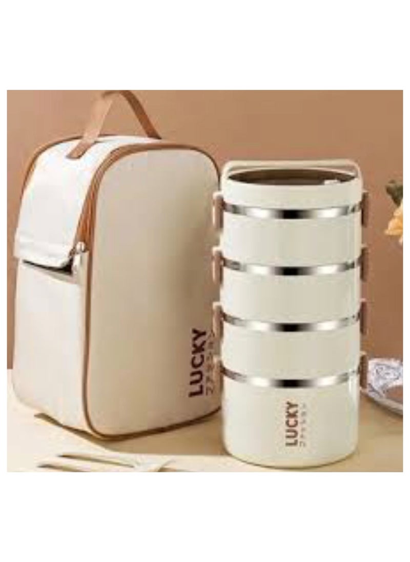 Generic - Large Divided Portable Lunch Box with Insulated Stainless Steel Soup Bowl - Image 1