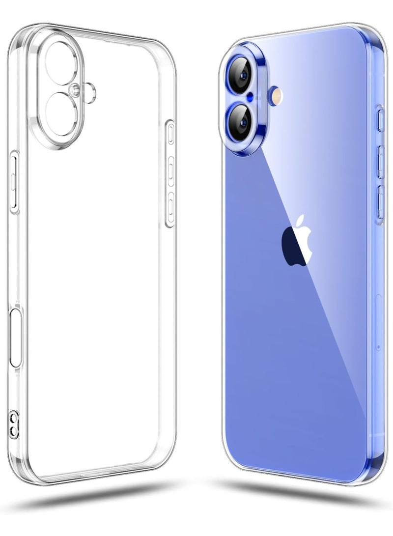 iPhone 16 Plus Clear Case Soft Flexible Clear TPU Shockproof Transparent Back Cover Designed for iPhone 16 Plus - Image 1