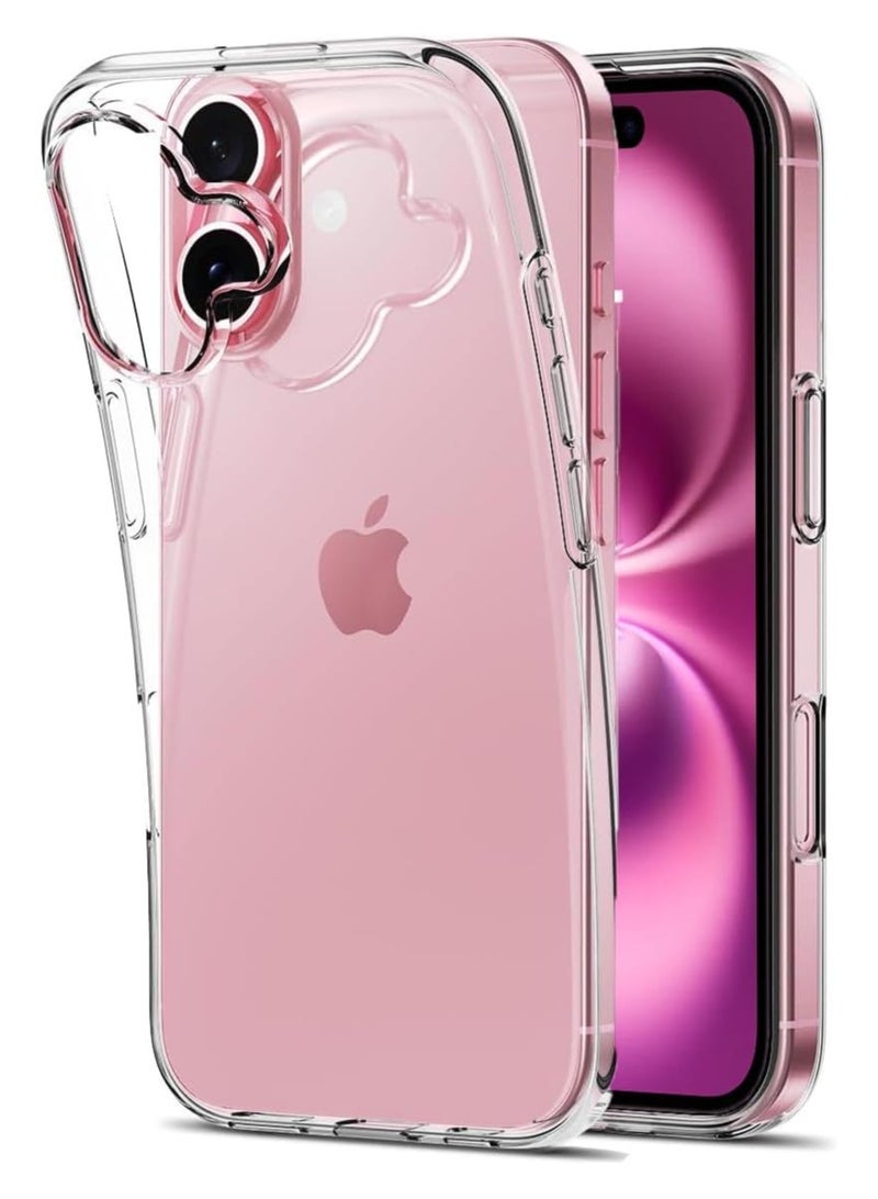 iPhone 16 Plus Clear Case Soft Flexible Clear TPU Shockproof Transparent Back Cover Designed for iPhone 16 Plus - Image 2