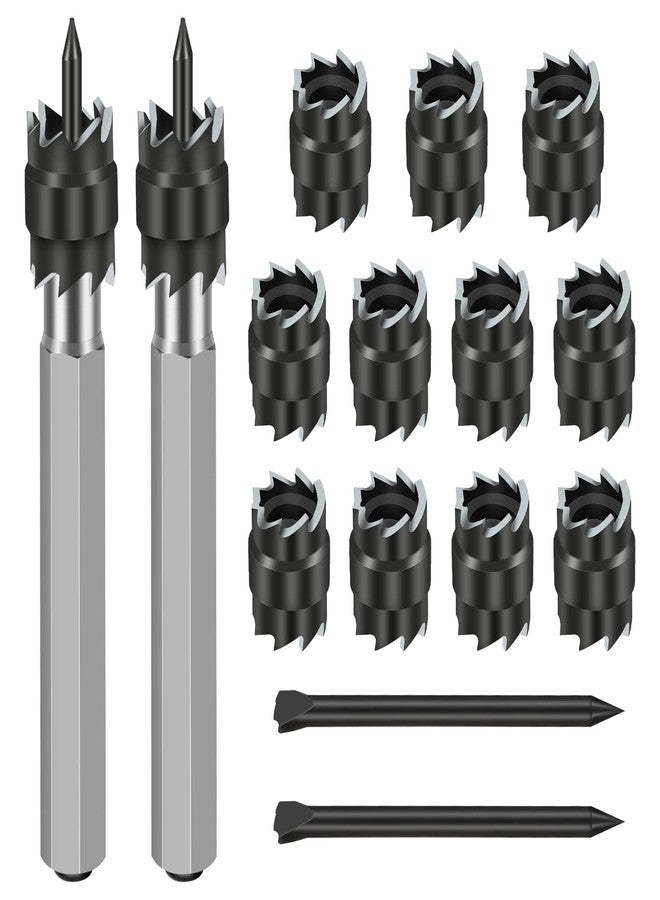 EEEkit 15 PCS Rotary Spot Weld Cutter Set Double Sided, HSS 3/8" Spot Weld Remover Drill Bits Hex Sheet Metal Hole Cutter for Power Drill Spot Welding - Image 1