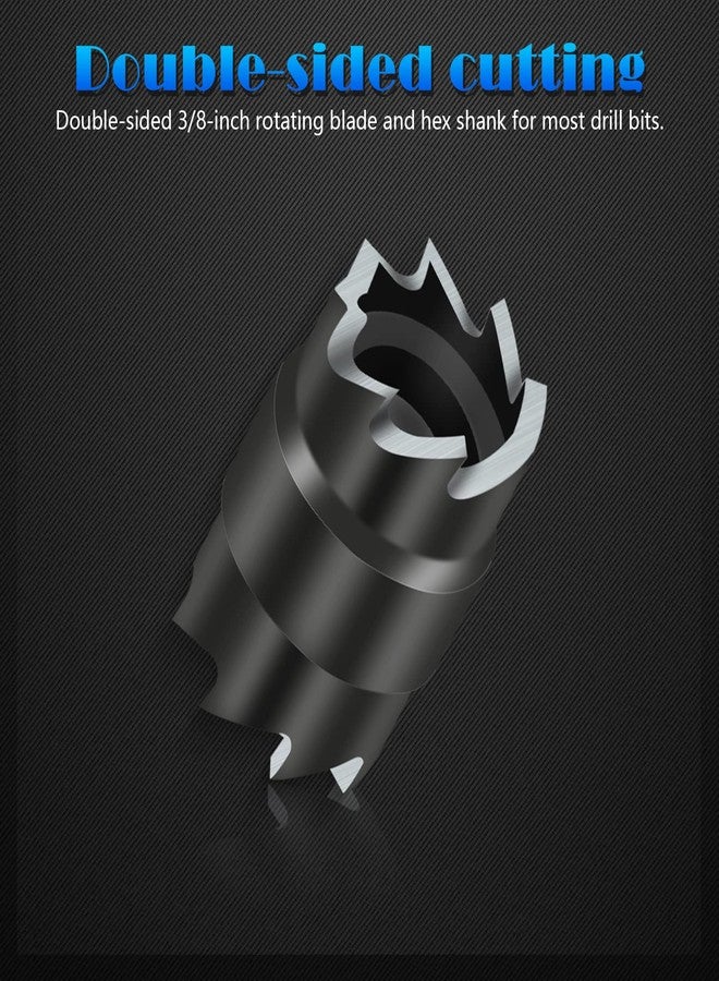 EEEkit 15 PCS Rotary Spot Weld Cutter Set Double Sided, HSS 3/8" Spot Weld Remover Drill Bits Hex Sheet Metal Hole Cutter for Power Drill Spot Welding - Image 3