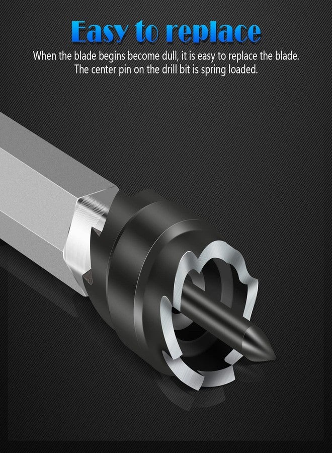 EEEkit 15 PCS Rotary Spot Weld Cutter Set Double Sided, HSS 3/8" Spot Weld Remover Drill Bits Hex Sheet Metal Hole Cutter for Power Drill Spot Welding - Image 2