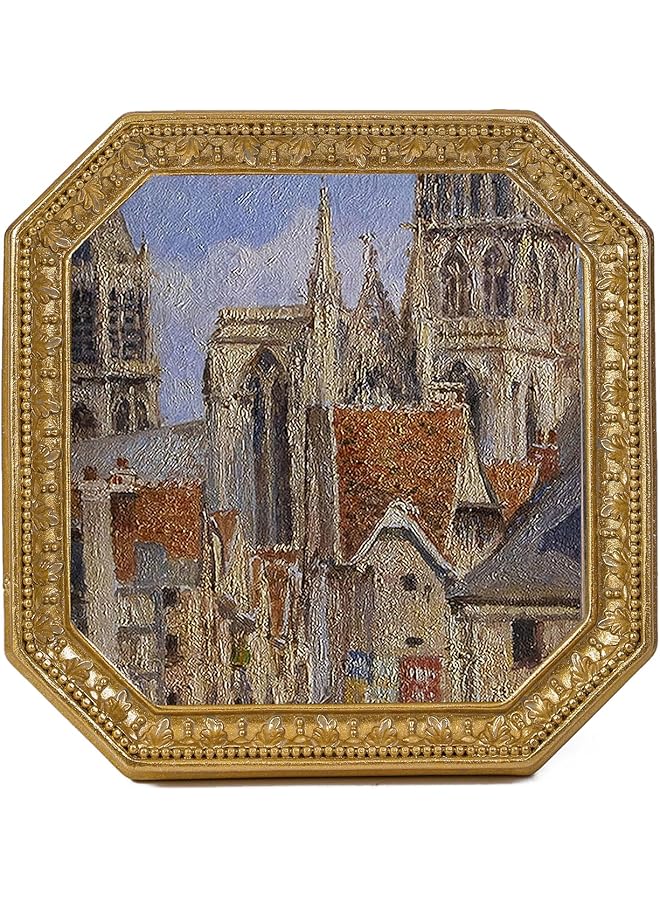 erorex Antique Picture Frame 4X4 Vintage Picture Frame Small Ornate Frame 4X4 Square Gold Picture Frame Antique Wall Decor - Image 1