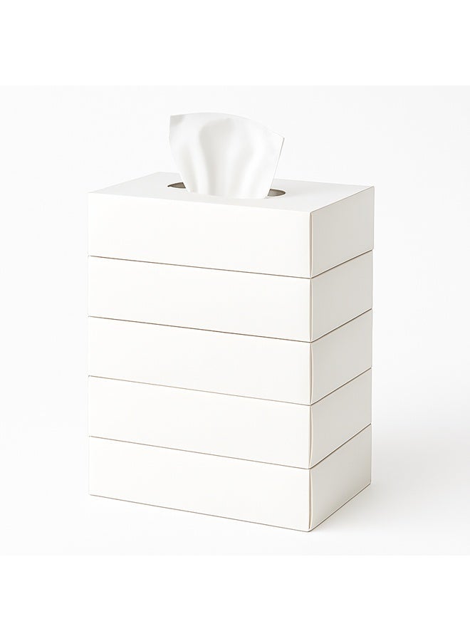 علبة مناديل وجه، عبوة من 5 قطع، 100 ورقة × طبقتين لكل علبة - Image 2