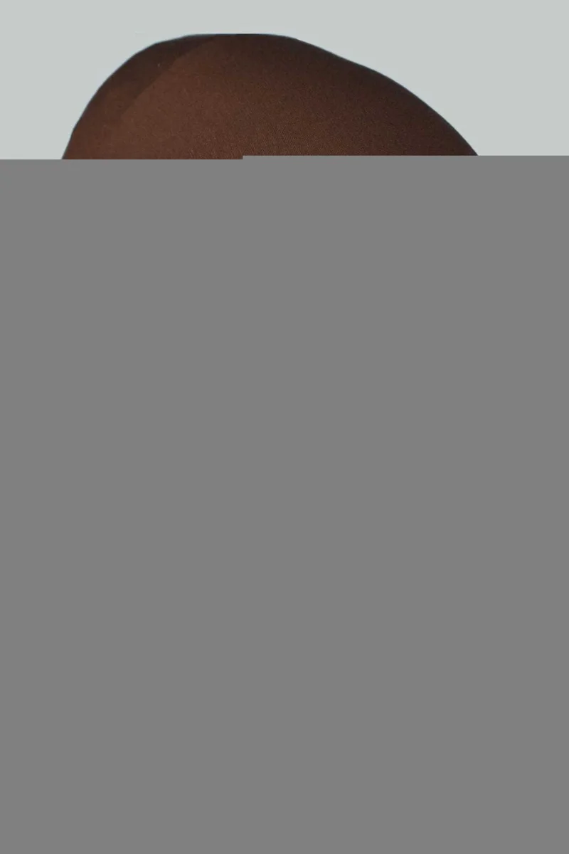 التوبة Women's Seamless Lace-Up Non-Slip Hijab Combed Cotton Bonnet - Chocolate