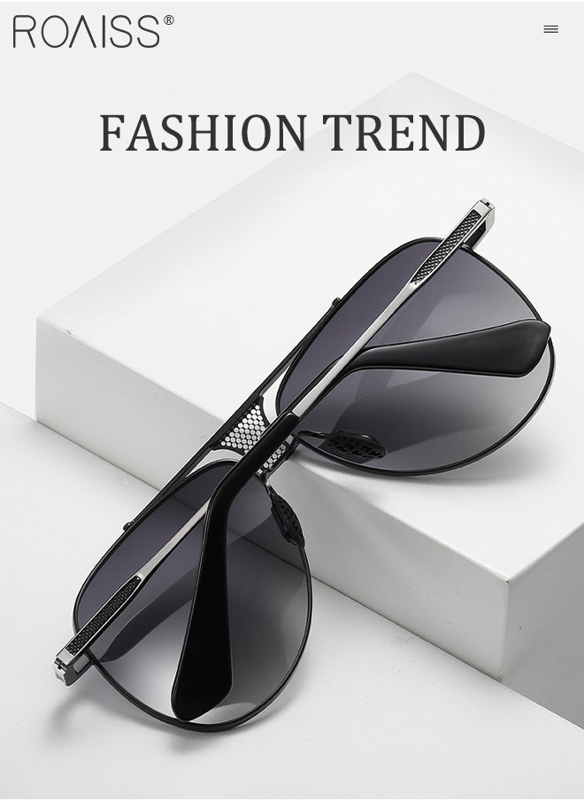 roaiss - Men's Aviator Sunglasses, UV400 Protection Sun Glasses with Metal Frame, Fashion Anti-Glare Sun Shades for Men Driving, Fishing, Traveling, 61mm - Image 1