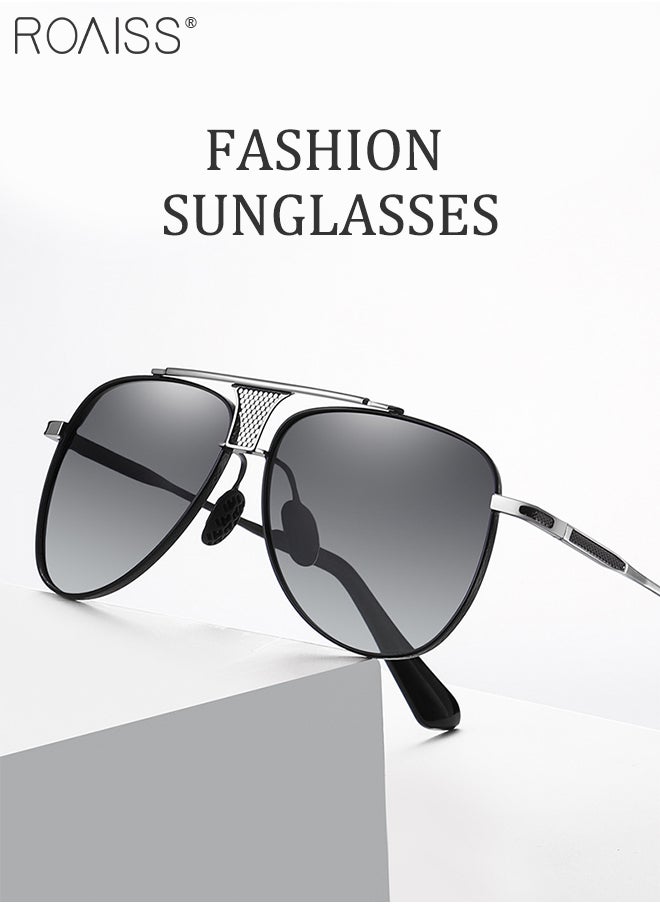 roaiss - Men's Aviator Sunglasses, UV400 Protection Sun Glasses with Metal Frame, Fashion Anti-Glare Sun Shades for Men Driving, Fishing, Traveling, 61mm - Image 1