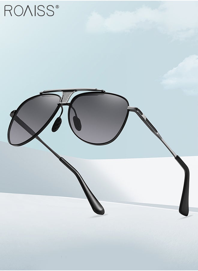roaiss - Men's Aviator Sunglasses, UV400 Protection Sun Glasses with Metal Frame, Fashion Anti-Glare Sun Shades for Men Driving, Fishing, Traveling, 61mm - Image 1