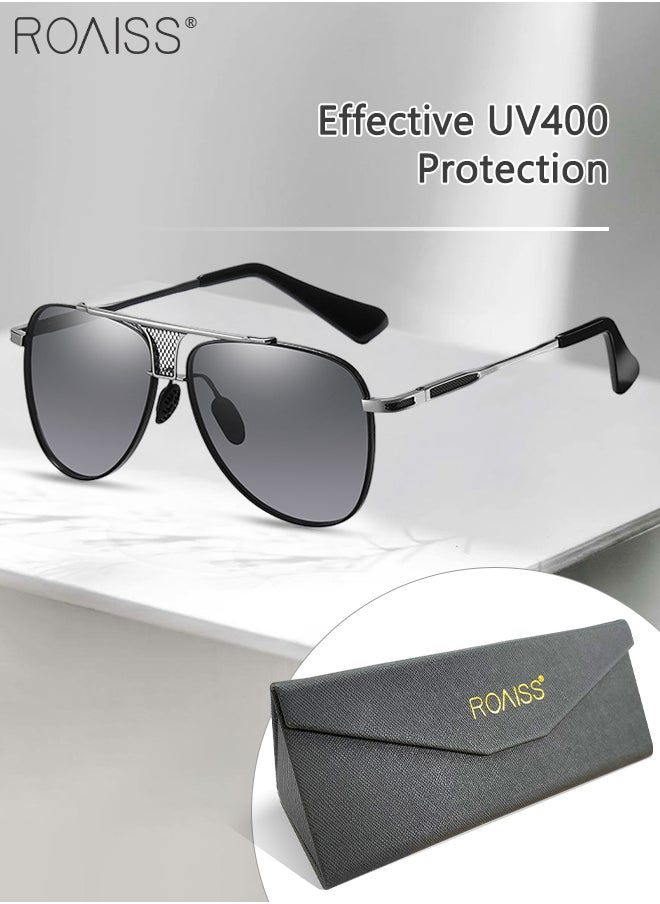 roaiss - Men's Aviator Sunglasses, UV400 Protection Sun Glasses with Metal Frame, Fashion Anti-Glare Sun Shades for Men Driving, Fishing, Traveling, 61mm - Image 1