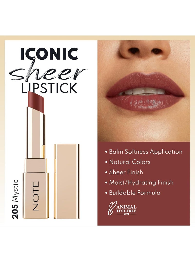 Note Iconic Sheer Lipstick - 203 (3.25g) - Image 4