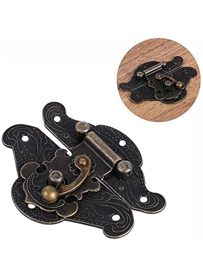 Antique Embossing Hasp Clasp Lock with Screws for Wooden Jewelry Box Cabinet(XS 38 * 29mm) - Image 2