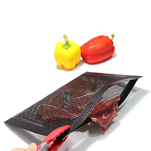 BLUE DROP Bluedrop Non Stick Mesh Bag For Grill PTFE Toaster Oven Bags Barbecue Pockets Sheets Pack of 2 - Image 5