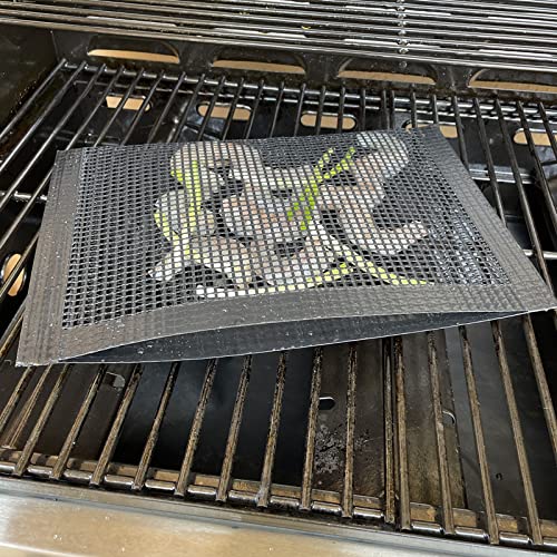 BLUE DROP Bluedrop Non Stick Mesh Bag For Grill PTFE Toaster Oven Bags Barbecue Pockets Sheets Pack of 2 - Image 3