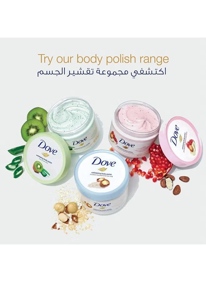 Dove Pomegranate and Shea Butter Body Scrub for naturally soft and nourished skin, pink, 225ml - Image 2