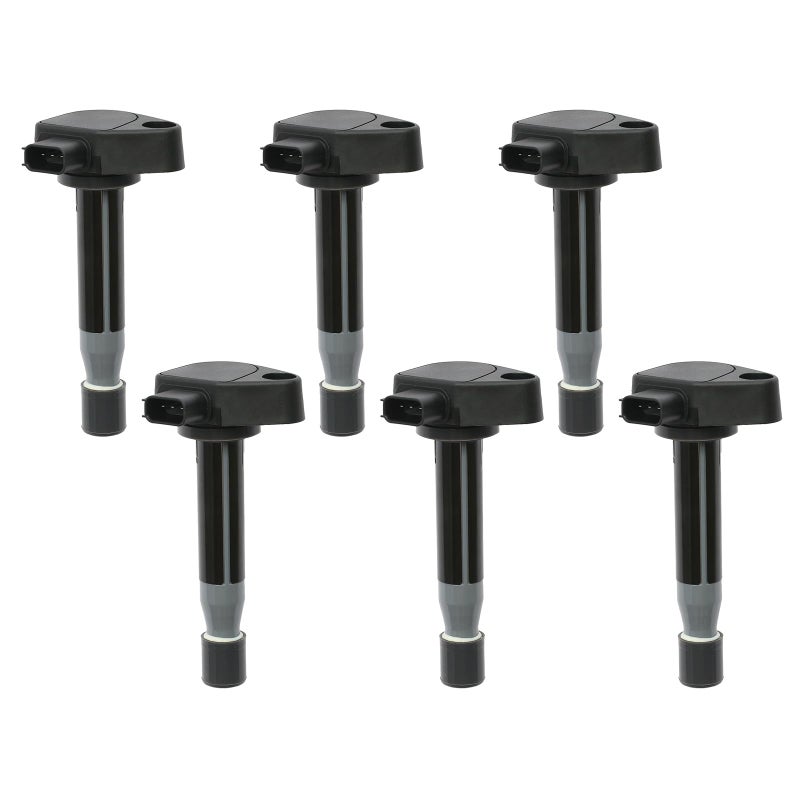 UF242 Ignition Coil Pack Set of 6Pcs Compatible with Honda Accord Odyssey Pilot Acura CL MDX 30L 32L 35L V6 Replaces 30520P8EA01 30520P8FA01 30520RCAA02
