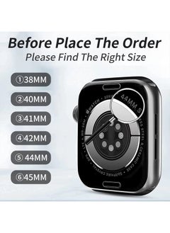 Zsuoop Metal Stainless Steel Band Compatible with Apple Watch Bands 45mm With Screen Protector Case,Magnetic Loop Milanese Adjustable Bands for iWatch Series 8/7/6/5/4/3/2/1/SE Women Men,Silver  - Image 1