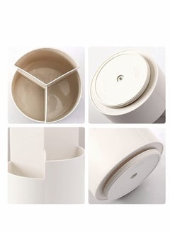 KASTWAVE Pencil Holder,  Desk Organiser Office Organiser Creative Pencil Holder, Rotating Pen Holder With 3 Compartments Pen Pots Desk Organisers (1 Item)  - Image 4