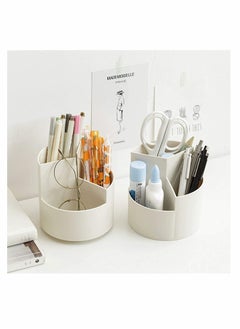 KASTWAVE Pencil Holder,  Desk Organiser Office Organiser Creative Pencil Holder, Rotating Pen Holder With 3 Compartments Pen Pots Desk Organisers (1 Item)  - Image 5