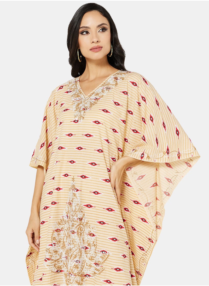 ARABIAN CLOSET EMBROIDERED KAFTAN  - Image 4