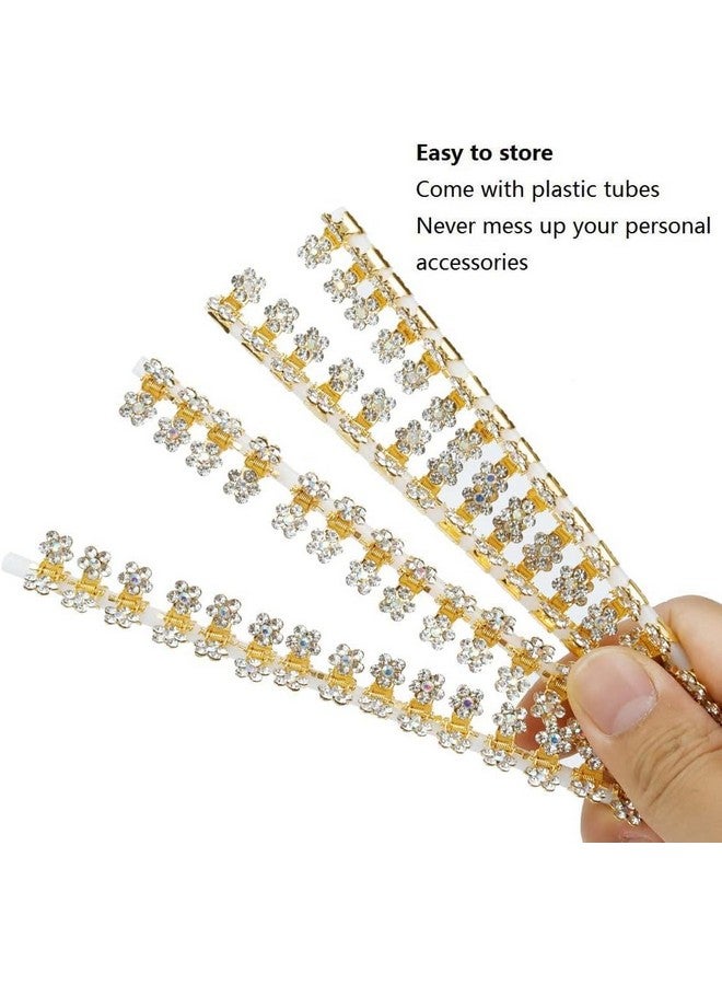 SUN Ring SUNRING 12 قطعة مشابك شعر صغيرة من اللؤلؤ للنساء والفتيات، تصميم مشابك شعر زهور لؤلؤة صغيرة، مشابك دائمة للغرة الصناعية، إكسسوارات شعر زخرفية - Image 5