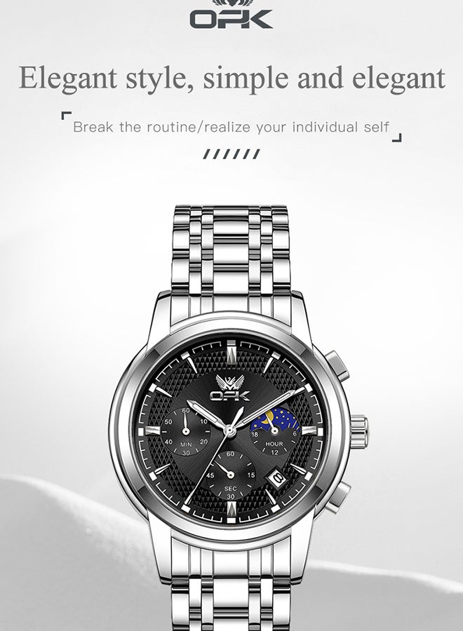 Opk Men'S Watch Business Luminous Waterproof Multifunctional Quartz Watch 6050 - Image 2