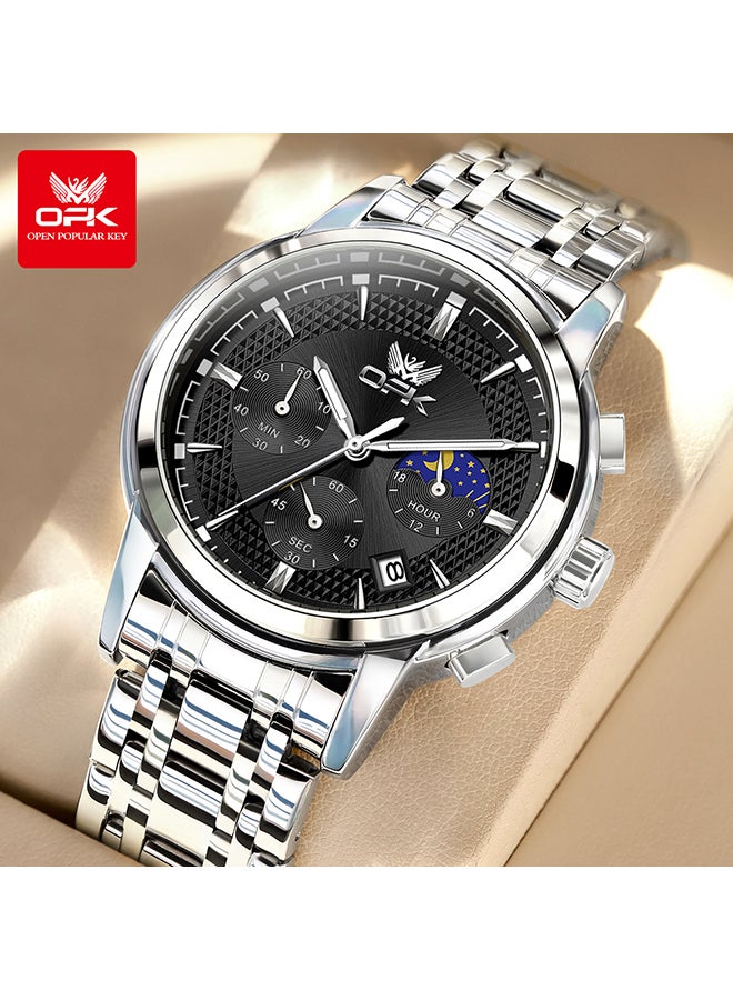 Opk Men'S Watch Business Luminous Waterproof Multifunctional Quartz Watch 6050 - Image 1