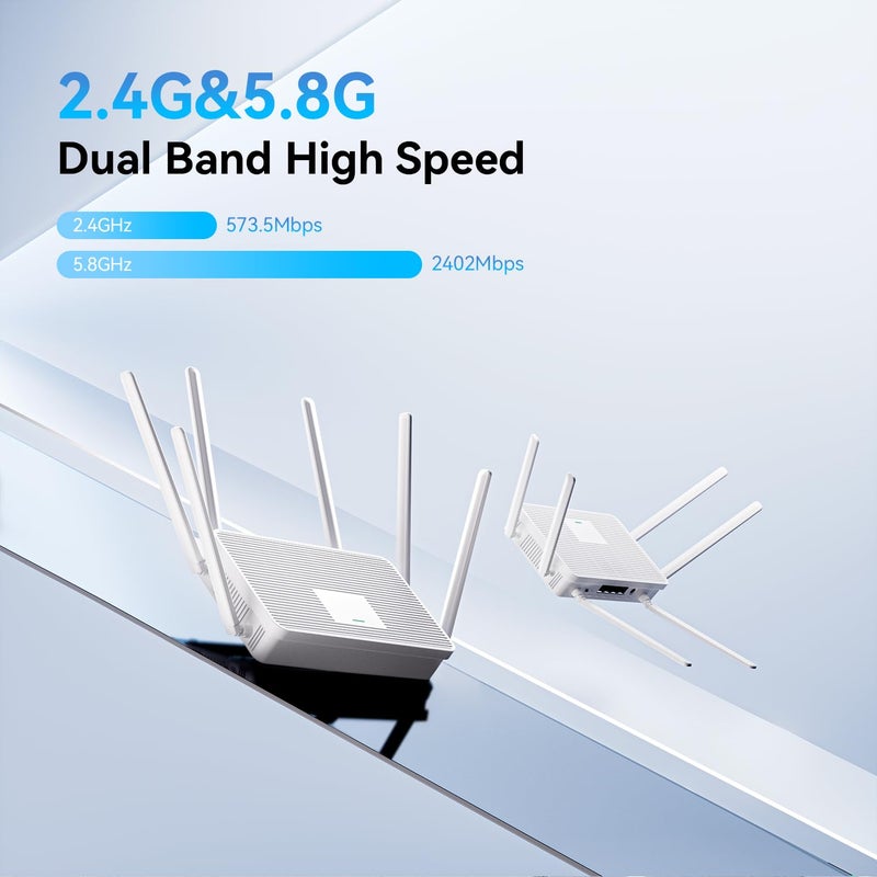 BLIYEE 2026 New AX3000 WiFi 6 Router, Dual Band Full Gigabit Wireless Router with 6 High-Gain Antennas | 4 Gigabit Ports | Easy Setup | VPN Support, Home & Business - Image 2